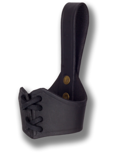 Trollfelsen Trinkhornhalter Leder 500 ml - 700 ml schwarz